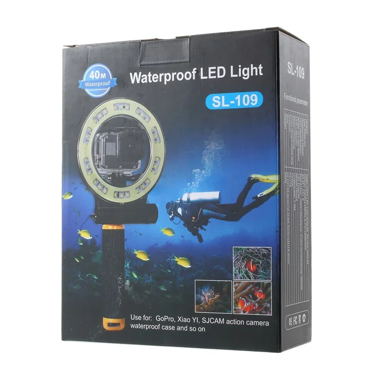 40m Diving Fill Light Waterproof Hand-held LED Light for GoPro, Xiao YI, SJCAM Action Camera