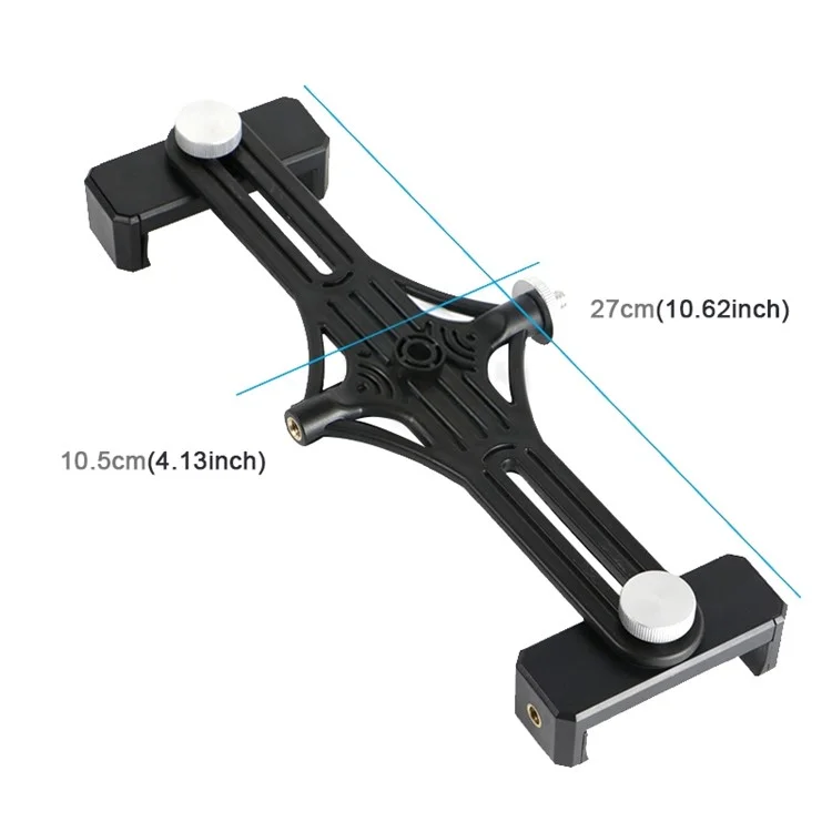 PULUZ PU394 Live Broadcast Dual Phone Brackets Horizontal Holder for Smart Phones