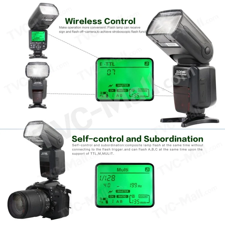 ZOMEI Auto Focus High Sync Speed Flash Speedlite ZM-580T