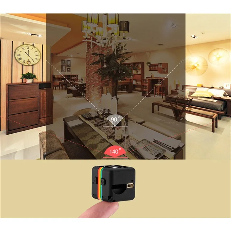 SQ11 1080P Super Mini IR Motion Detection Camera Video Camcorder - Black