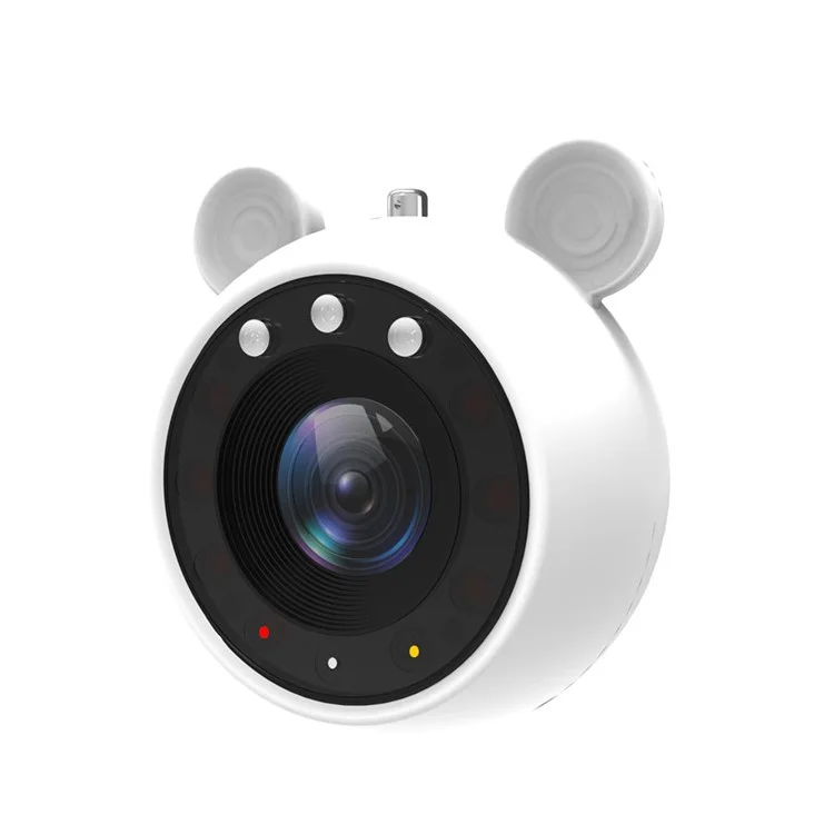 60° Lens Angle Mini Video Camera, Support Night Vision and Motion Detection - White