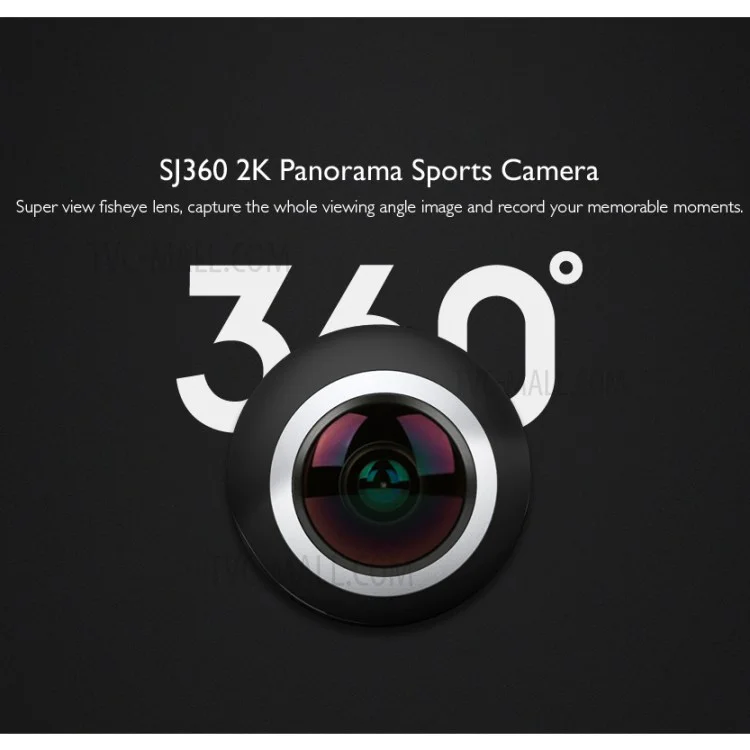 SJCAM SJ360 0.96-inch WIFI 2K Action Helmet Camera 220 Degree Wide Angle - Black