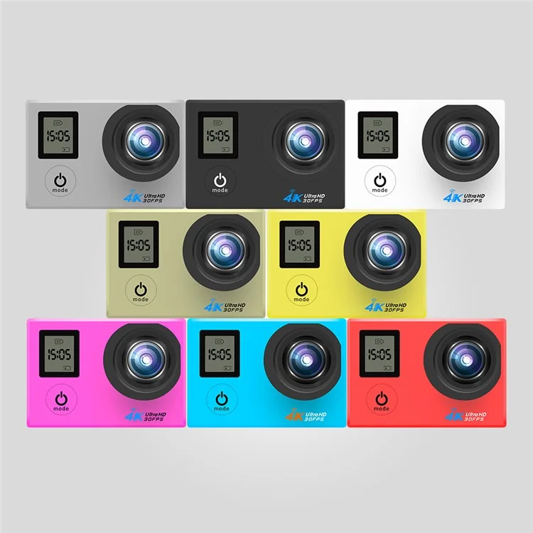 A1 Mini Dual Display Screen 4K Ultra HD Waterproof WiFi Sports Camera - Black
