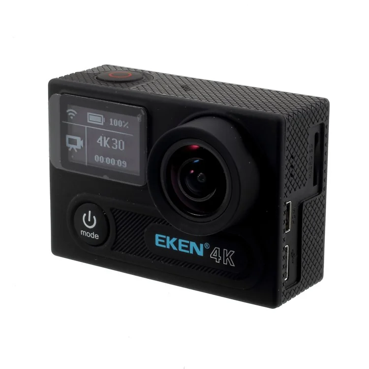 EKEN H8R 2.0-inch WiFi 4K Ultra HD Action Camera  Waterproof 30M 170-Degree Wide Angle - EU Plug / Black