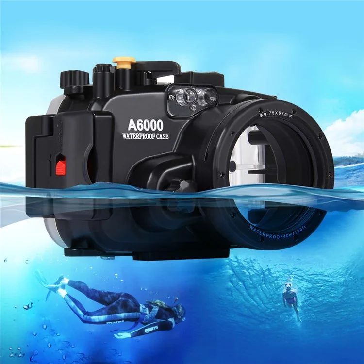 PULUZ Pu7001 for Sony A6000 Camera 40m Underwater Diving Waterproof Housing Case - Black