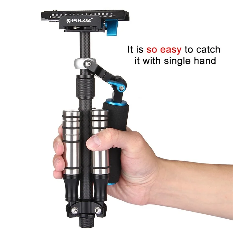 PULUZ P40T Carbon Fiber Handheld Stabilizer Steadicam for DSLR & DV Digital Video & Cameras