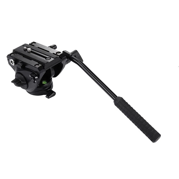 PULUZ PU3501 Heavy Duty Video Camera Tripod Action Fluid Drag Head with Sliding Plate for DSLR & SLR Cameras - Black