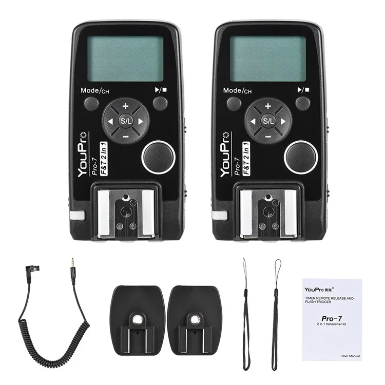 Wireless Flash Trigger with E3 2.5mm PC Sync & Shutter Cable for Nikon D810 D800 D700 D500 D5 D4 D300 D300S D3 D3s Camera