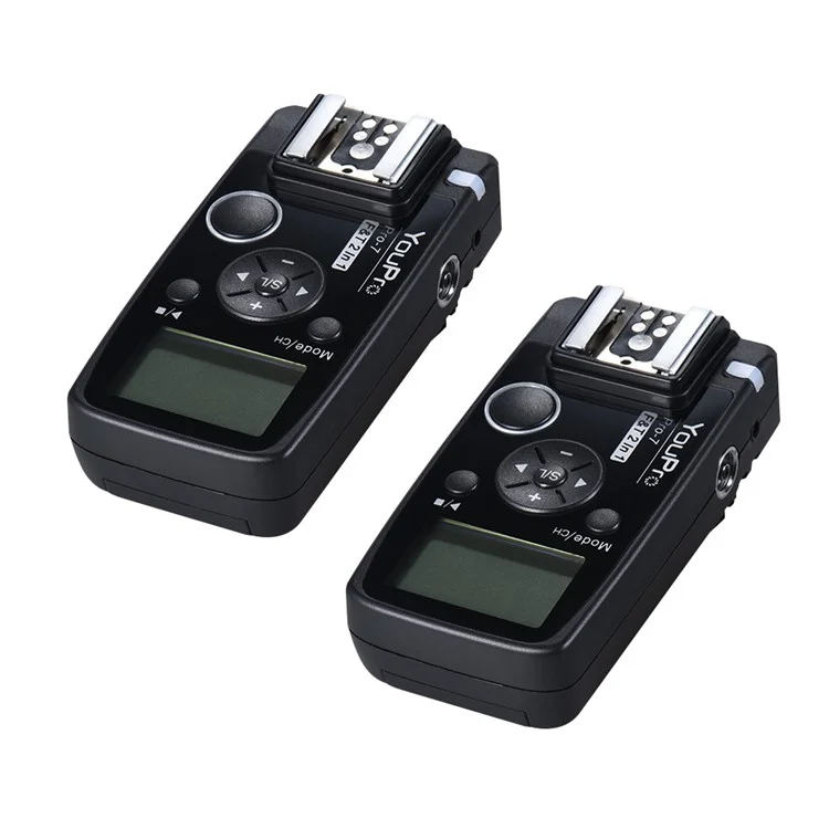 Wireless Flash Trigger with E3 2.5mm PC Sync & Shutter Cable for Canon Camera