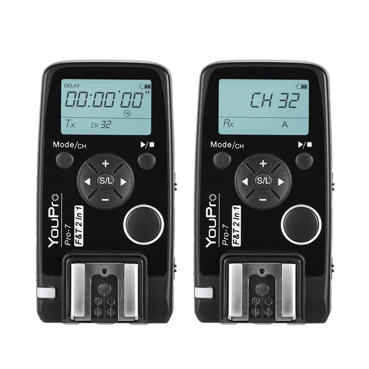 Wireless Flash Trigger with E3 2.5mm PC Sync & Shutter Cable for Canon Camera