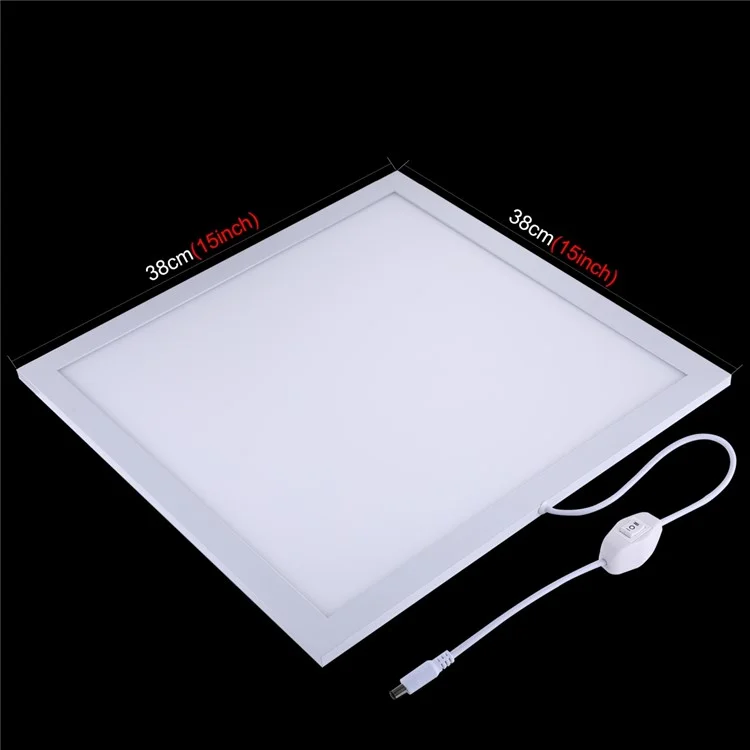 PULUZ PU5138 1200LM Fotografía LED Panel de Lámpara de Luz Inferior Sin Sombras Para Una Caja de Tapa de Tiro de Fotos de 40 cm Sin Atenuación Polar - Enchufe de la ue