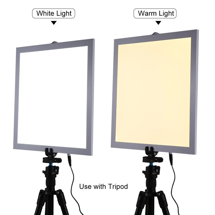 PULUZ PU5138 1200lm LED Photographie Panneau de Lampe de Lumière Inférieure Sans Ombre Pour 40 cm Photo Studio Shooting Tent Boîte Sans Gradin Polaire - Bouchon ue