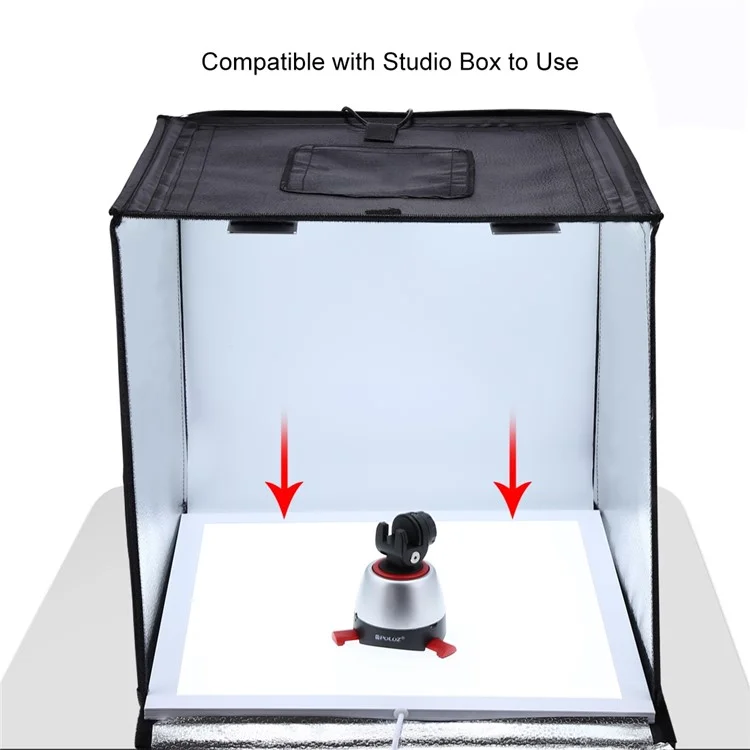 PULUZ PU5138 1200LM LED-Fotografie-Shadowless-Bodenlichtlampe für 40-cm-Fotostudio-Shootingzelt-Box ohne Polarisierung - EU-Stecker