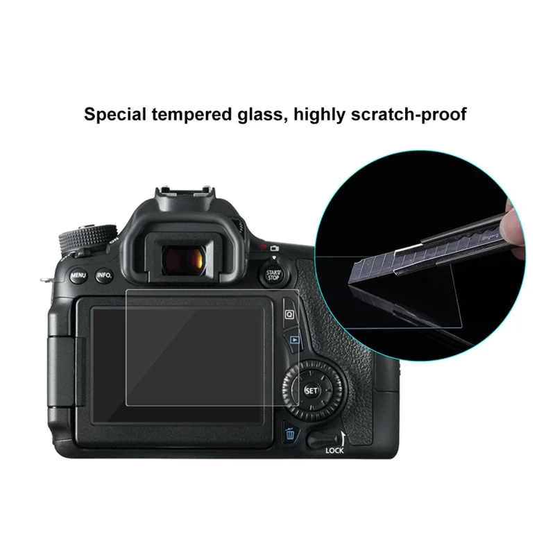 PULUZ PU5503 SLR Camera Tempered Glass Screen Protector for Canon 650D/70D/700D/750D/760D/80D