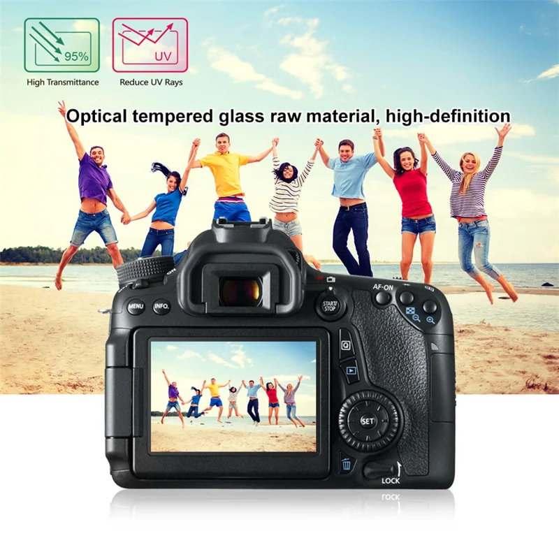 PULUZ PU5503 SLR Camera Tempered Glass Screen Protector for Canon 650D/70D/700D/750D/760D/80D