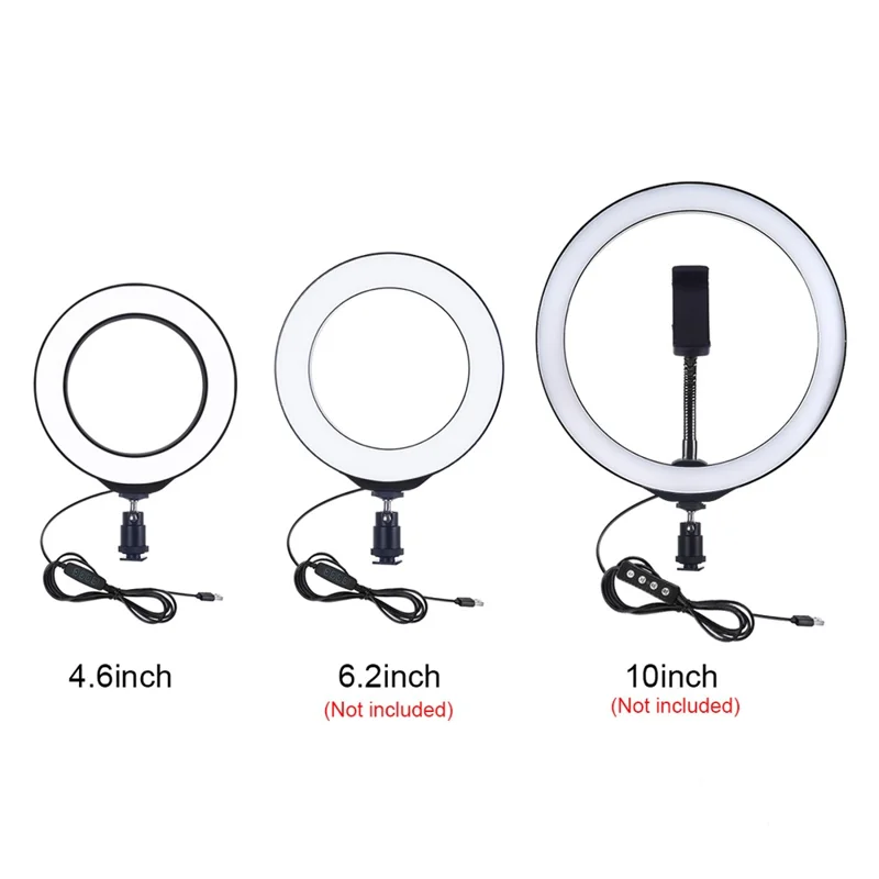 Puluz PU377 4,6 Polegadas 3 Modos Dimmable LED Light Light Video Preenche a Luz Com Sapato Frio de 360 ​​graus de Tripé Ball Head - Preto