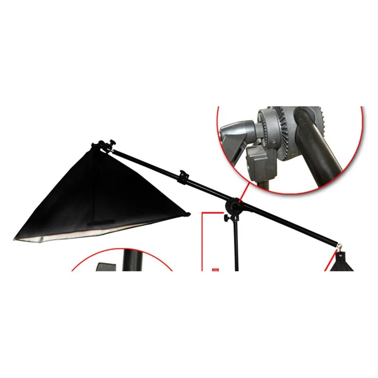 Photo Studio Dome Kit Light Stand Arm Cross With Weight Bag Photo Studio Haste de Extensão 70-140cm - Nenhum Gancho