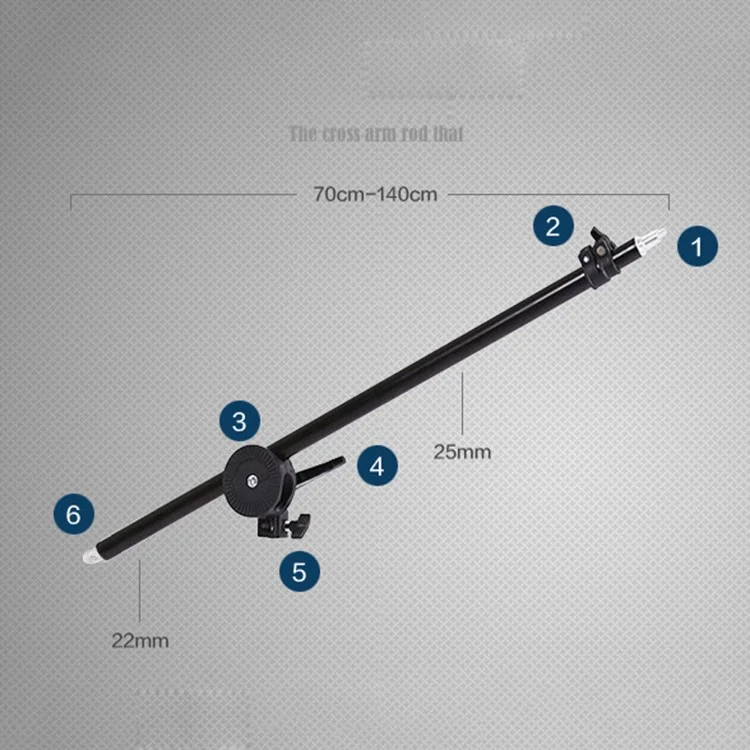 Photo Studio Dome Kit Light Stand Cross Arm with Weight Bag Photo Studio Extension Rod 70-140cm - No Hook