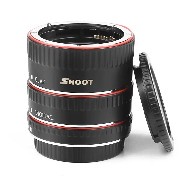 Shoot XT-364 Auto Focus Macro Extension Tube Ring Per Canon EOS EF EF-S Lens 4000D 2000d 1200D 1100D 700D 450D 400D 200D 70D 5D T5 T6i