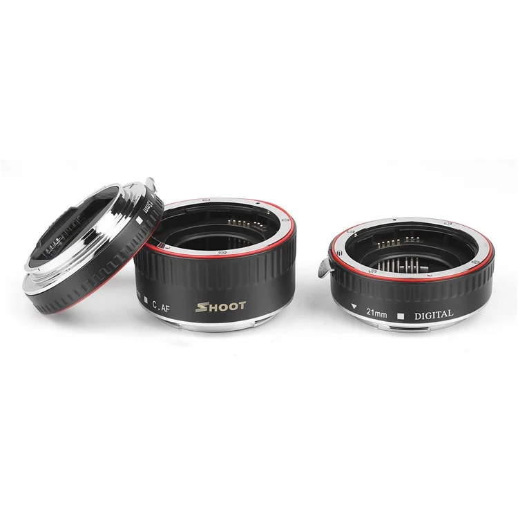 Shoot XT-364 Auto Focus Macro Extension Tube Ring Per Canon EOS EF EF-S Lens 4000D 2000d 1200D 1100D 700D 450D 400D 200D 70D 5D T5 T6i