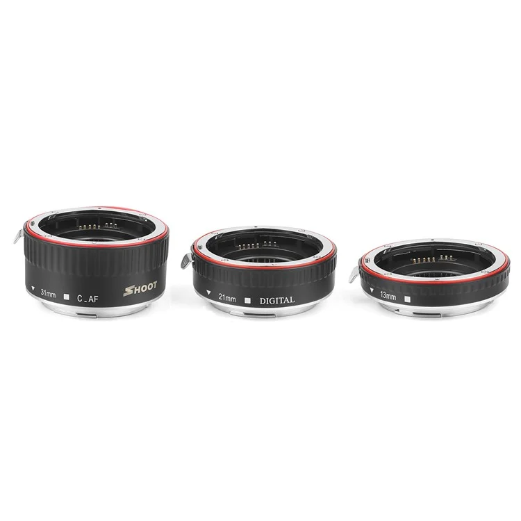 Shoot XT-364 Auto Focus Macro Extension Tube Ring Per Canon EOS EF EF-S Lens 4000D 2000d 1200D 1100D 700D 450D 400D 200D 70D 5D T5 T6i