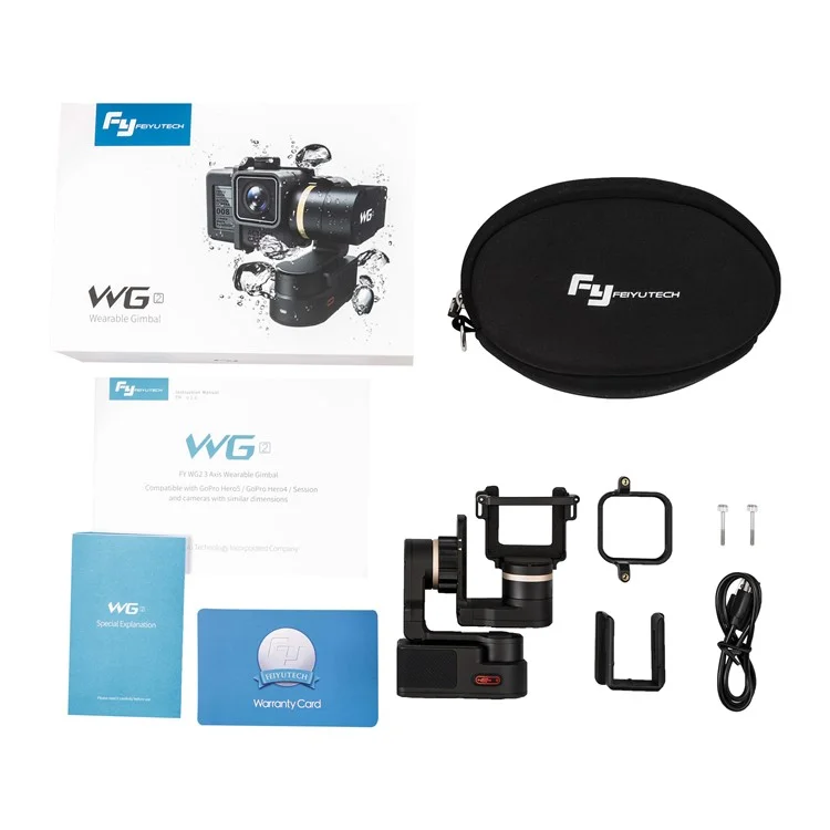 FEIYUTECH WG2 3-Axis Wearable Gimbal IP67 Waterfproof for GoPro Hero5 4 Session Etc.