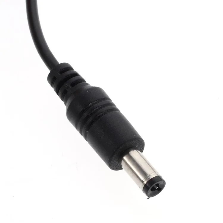 Black DC 1 Female to 4 Male Power Splitter Cable Y Adapter For CCTV LED Lamp (30cm)