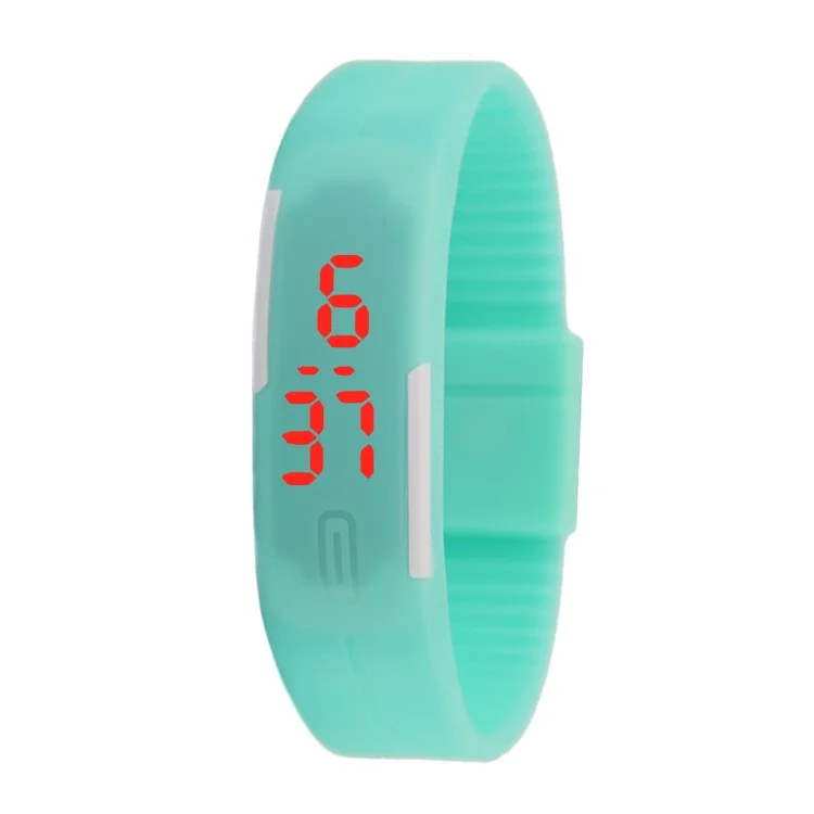 Outdoor Sports Bracelet Digital LED Wrist Watch - Cyan