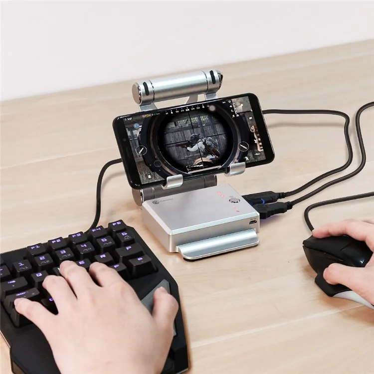 GAMESIR X1 Battle Dock Phone Game Playing Desktop Stand with Dual USB Ports - Silver