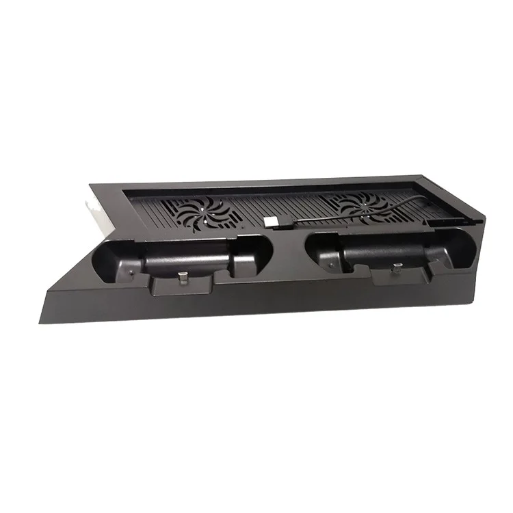 Supporto multiuso per console con ventole di raffreddamento e slot per la ricarica di due controller per PS4