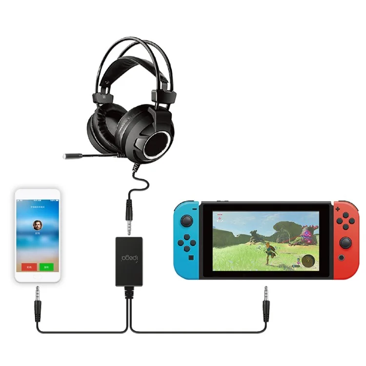 IPEGA Juego Jugando 2 en 1 NS Switch Audio Converter