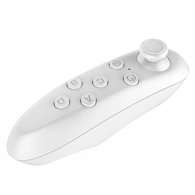 Bluetooth-compatible Remote Controller Mini Wireless Gamepad Mouse for iOS Android VR BOX - White