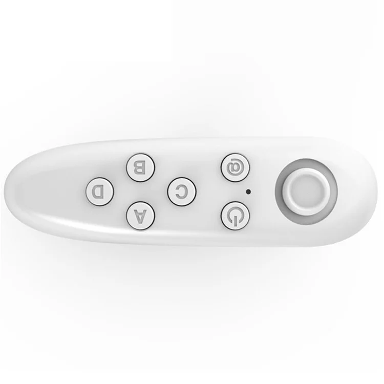 Bluetooth-compatible Remote Controller Mini Wireless Gamepad Mouse for iOS Android VR BOX - White