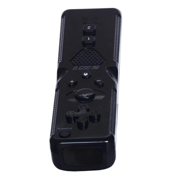 2-in-1 Wireless Gamepad Remote Controller for Wii Game - Black