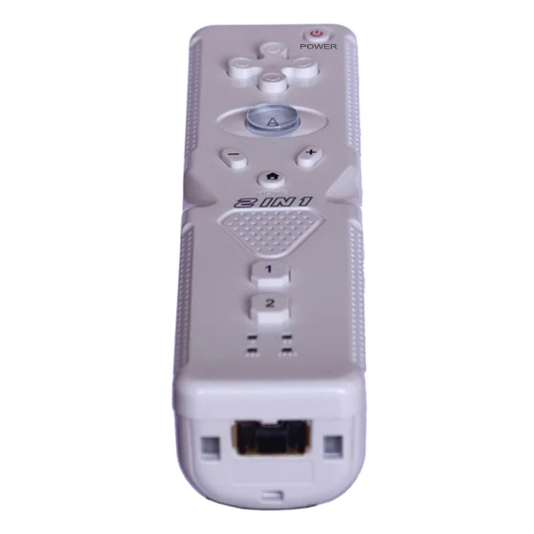 2-in-1 Wireless Gamepad Remote Controller for Wii Game - White