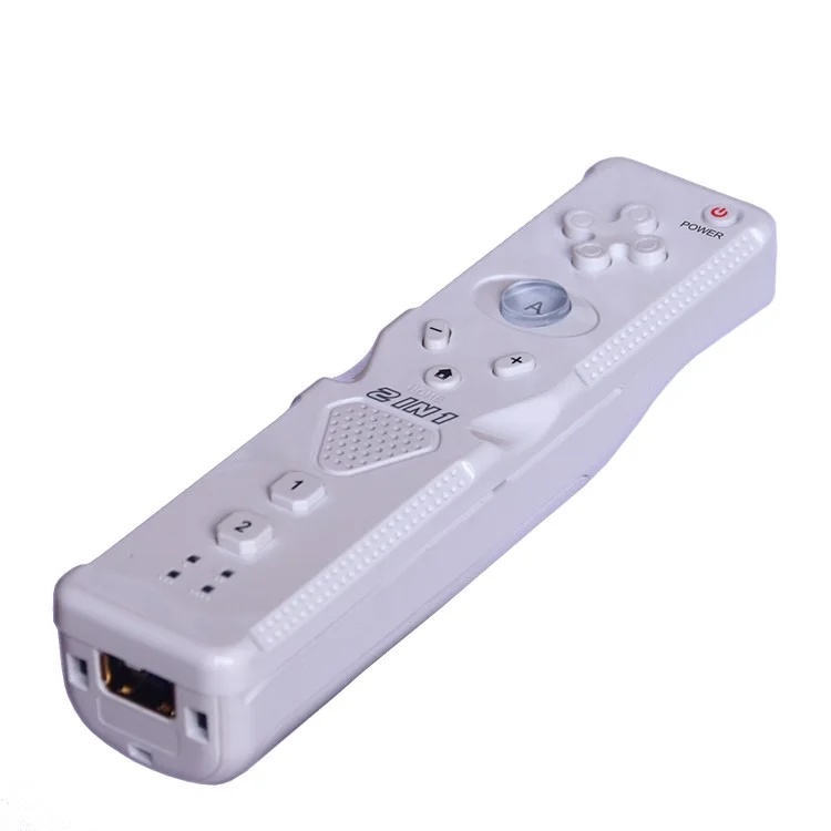 2-in-1 Wireless Gamepad Remote Controller for Wii Game - White