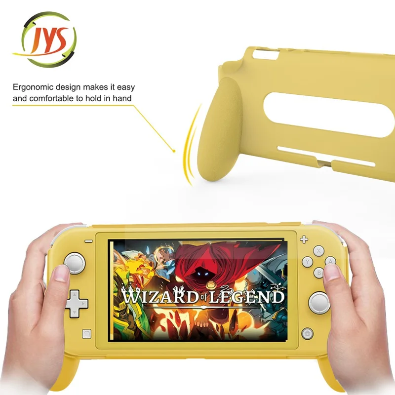 JYS Ergonomisk design för Switch Lite huvudmotor handtagstyp förbättrar grepp JYS-SL04 skyddsskal - Gult