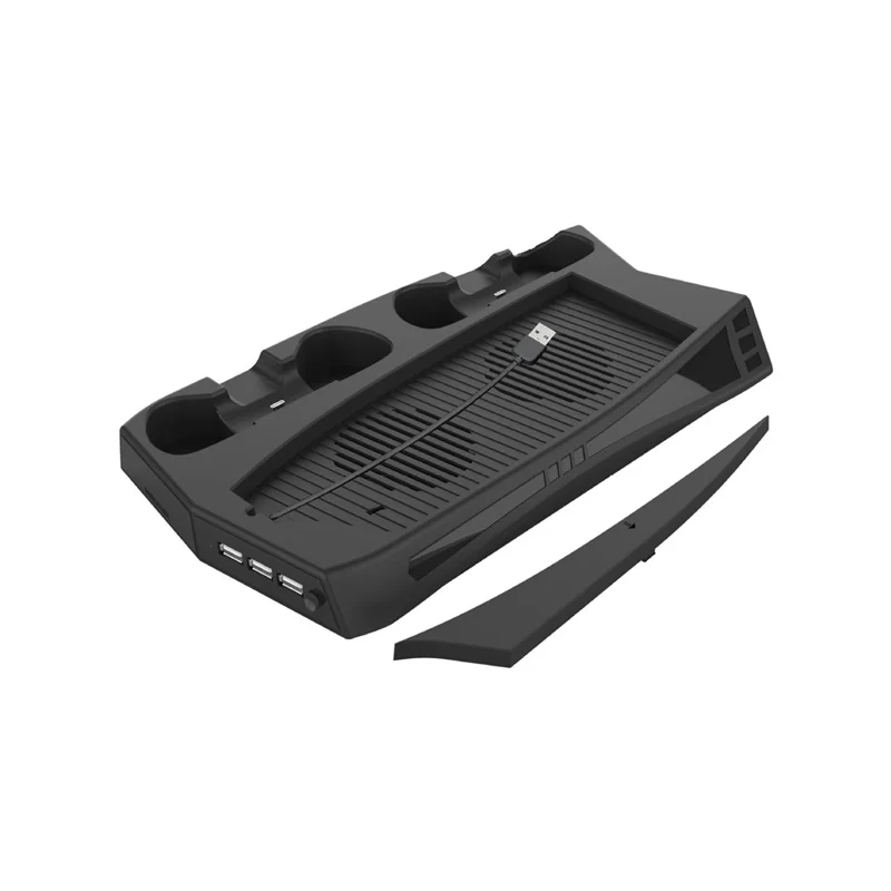 P5-010 Multi-funktions opladningsbase med køleventilatorholder til PS5 DE/UHD-spilkonsol - Sort
