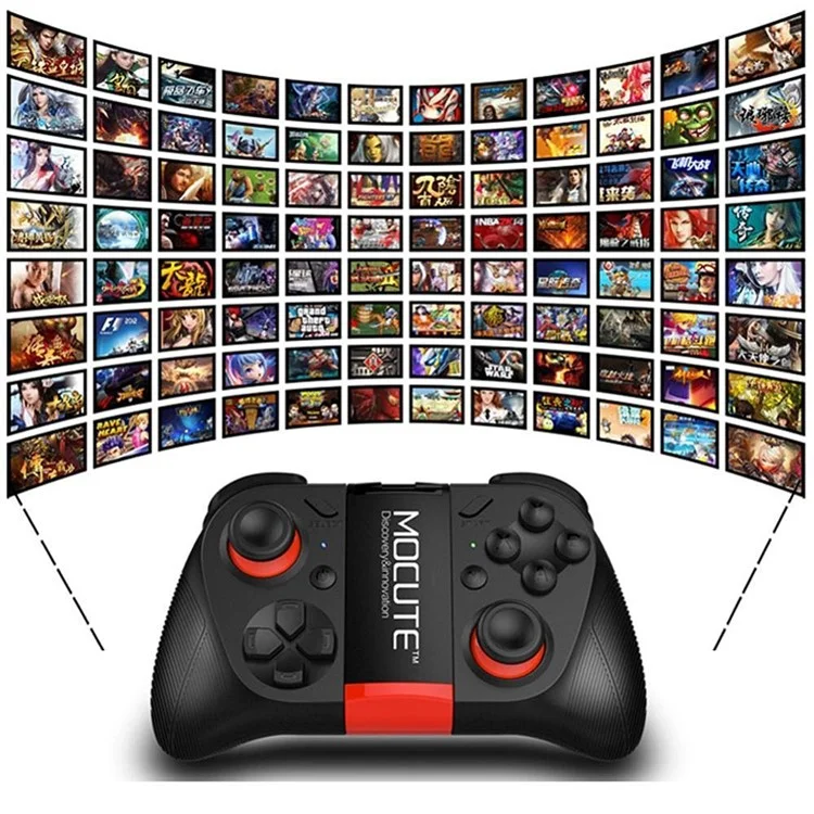 MOCUTE 050 Mando Bluetooth Todo En Uno Mando de Juego Joystick para iOS Android Teléfono Móvil PC - Negro