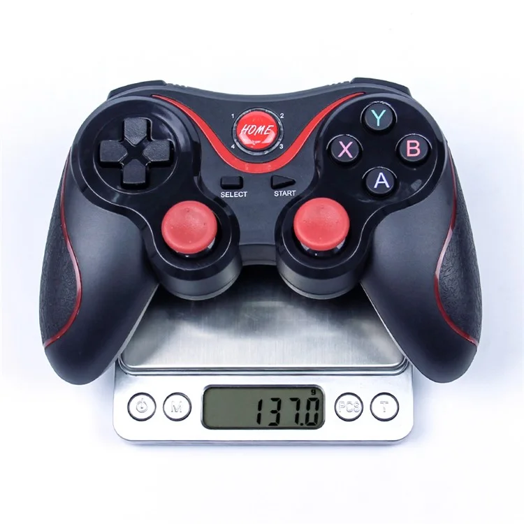 C8S Wireless Bluetooth Game Controller Gamepad Joystick for iOS Android Etc with Phone Clamp Holder