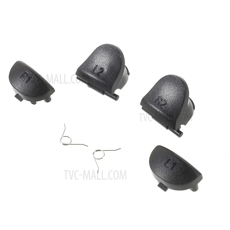 Botones de Gatillo L1 R1 L2 R2 Con Manantiales de Reemplazo Establecido Para PlayStation 4 PS4 Controller - Negro