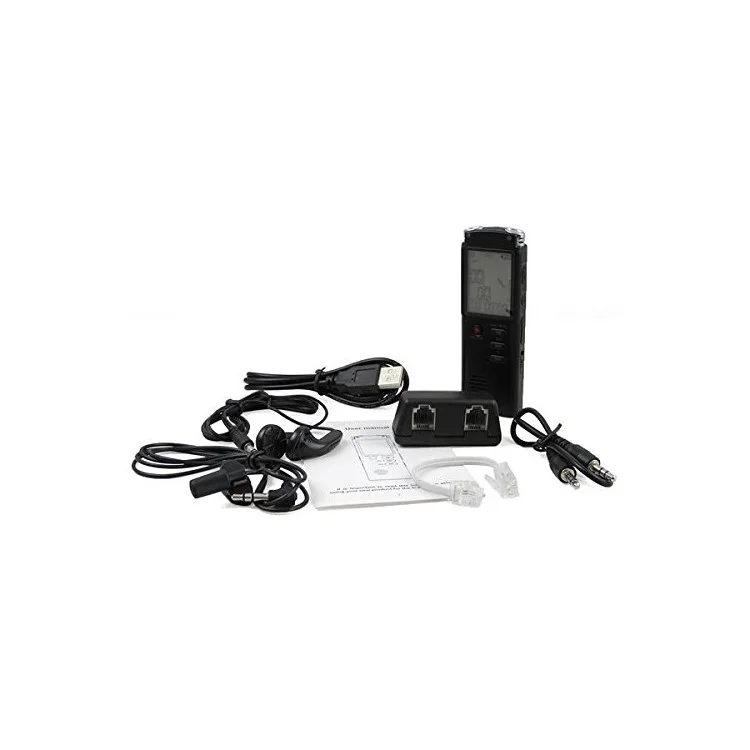 Enregistreur vocal numérique LCD portable rechargeable mini 8 Go avec lecteur MP3