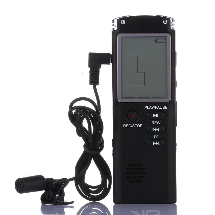 Enregistreur vocal numérique LCD portable rechargeable mini 8 Go avec lecteur MP3