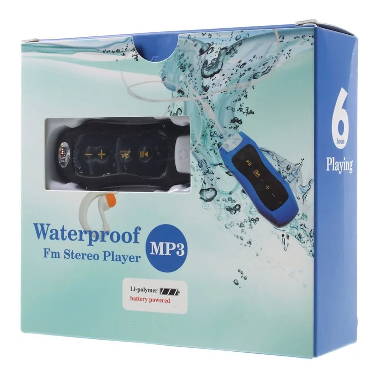 IPX8 Waterproof 8GB MP3 Music Player Support FM for Swimming Surfing