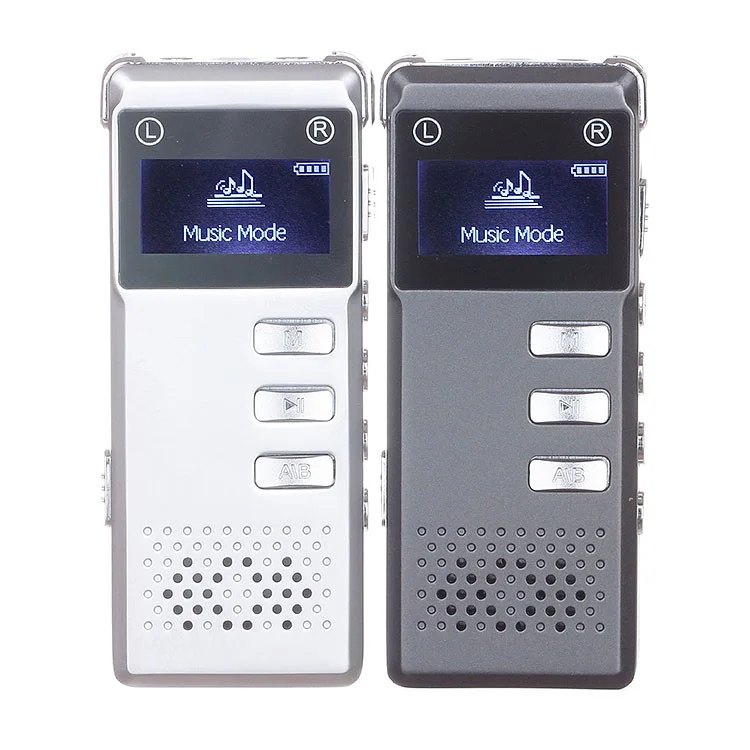 SK-818 Rechargeable 8GB Digital Audio Voice Recorder Dictaphone MP3 Player - Grey