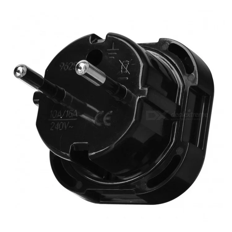 10pcs / Setzen Sie Großbritannien Auf EU AC Power Travel -stecker -adapter -sockel -konverter - Schwarz