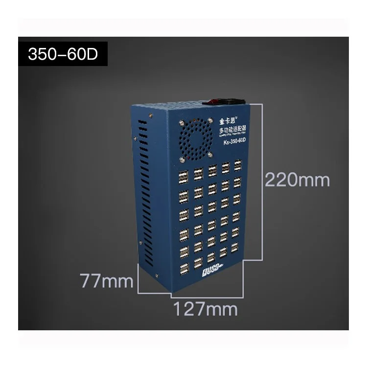 KAISI 350W 70A 60-port USB Charging Station Socket Adapter - EU Plug