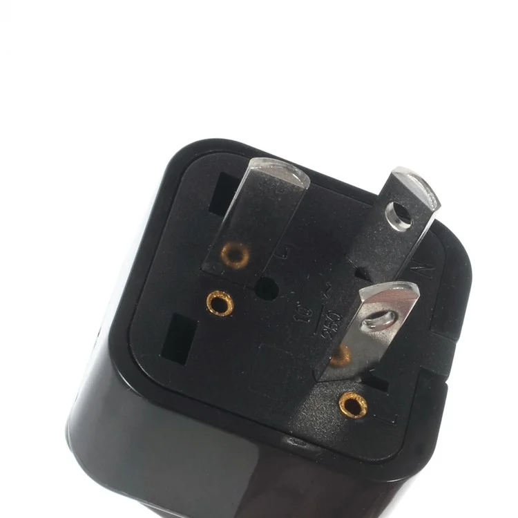 WD16W Universal Uk/us/ue Plug to au Adattatore di Conversione Plug Adattatore da Viaggio - Nero