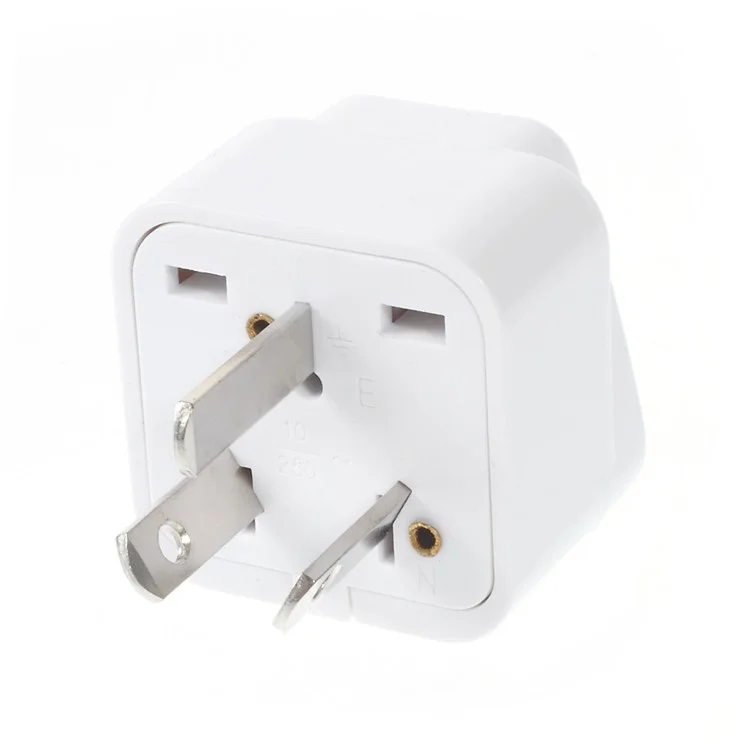 WD16W Universal UK/US/EU Plug to AU Plug Conversion Adapter Travel Power Adapter - White