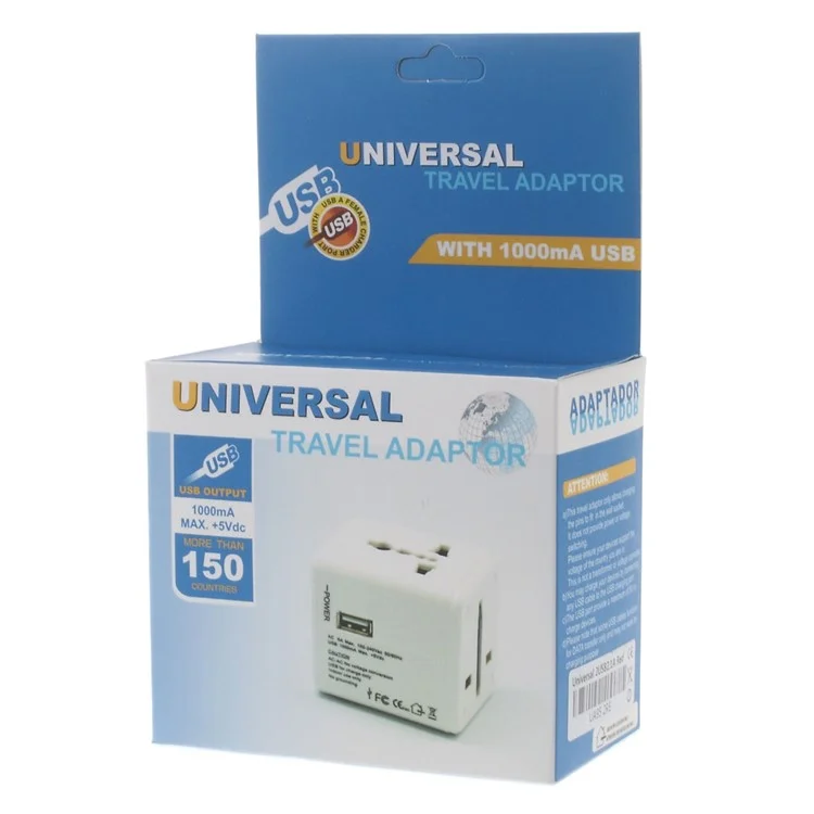 Cargador de Pared de Adaptador Internacional de Universal AC Mundial Con Puertos USB Duales (US UK Uek ue AU) - Rojo